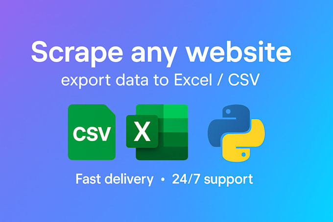 scrape any website and export clean data to excel or CSV