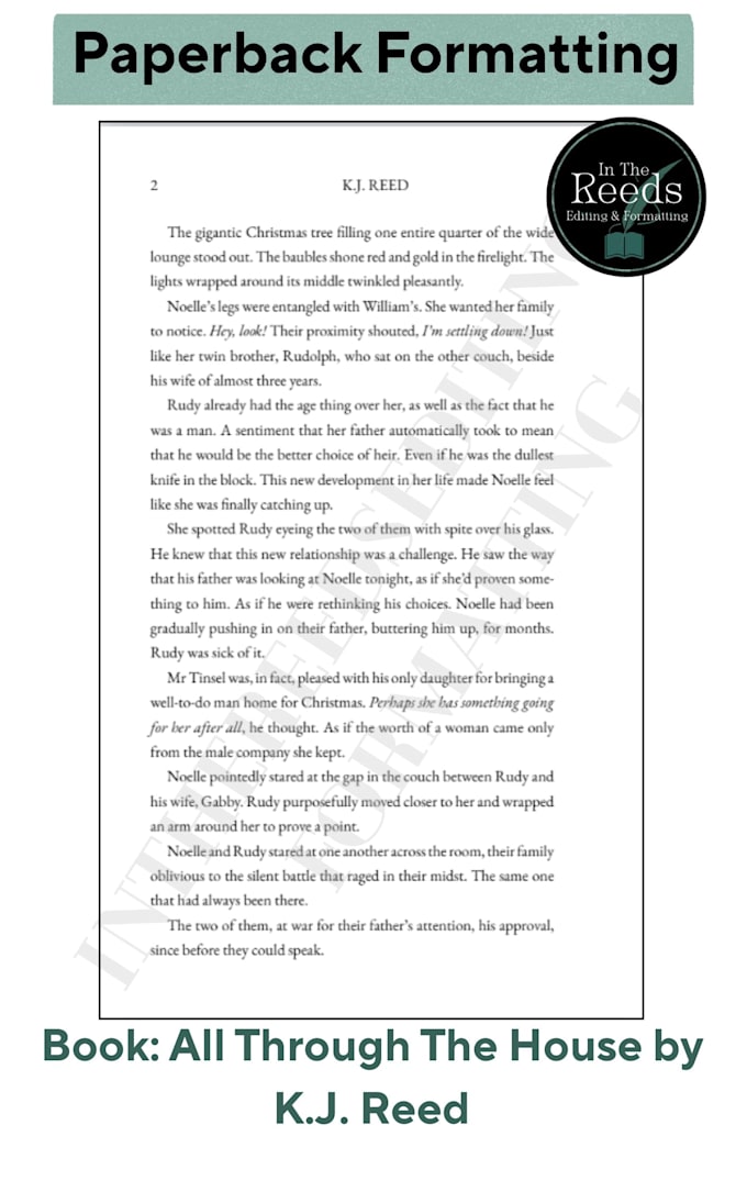 format your paperback and ebook fiction novel