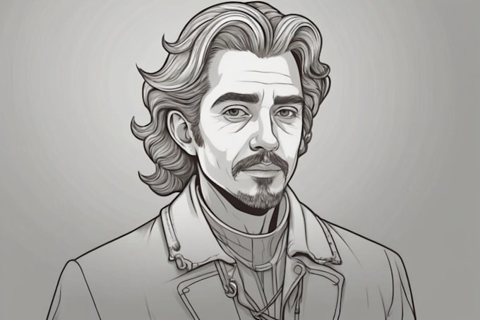create vector line art illustration
