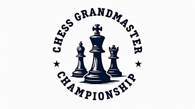 design realistic chess grand master logo