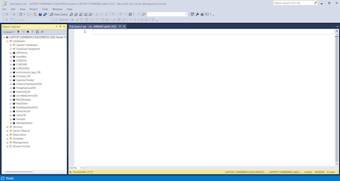 design and develop sql server database and complex query