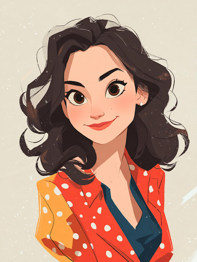 draw your portrait in charming disney animation style