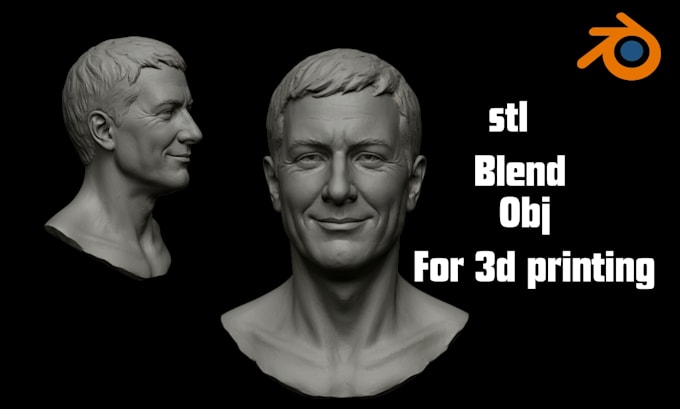 custom 3d head 3d bust 3d sculpture figurine potrait 3d head figure 3d face stl