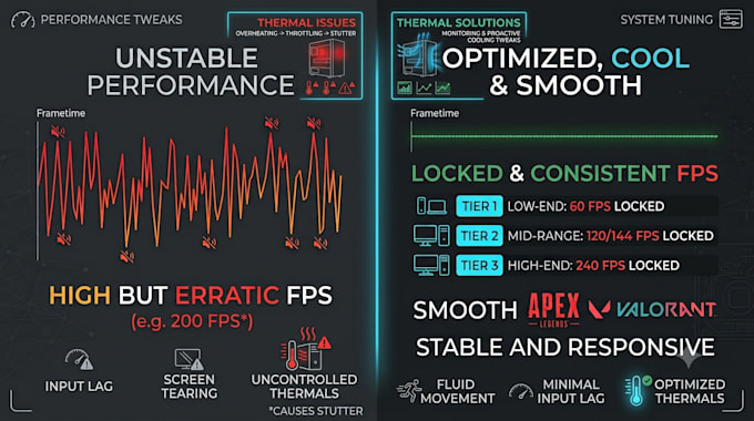 optimize and configure your gaming PC for competitive fps apex, valo, etc