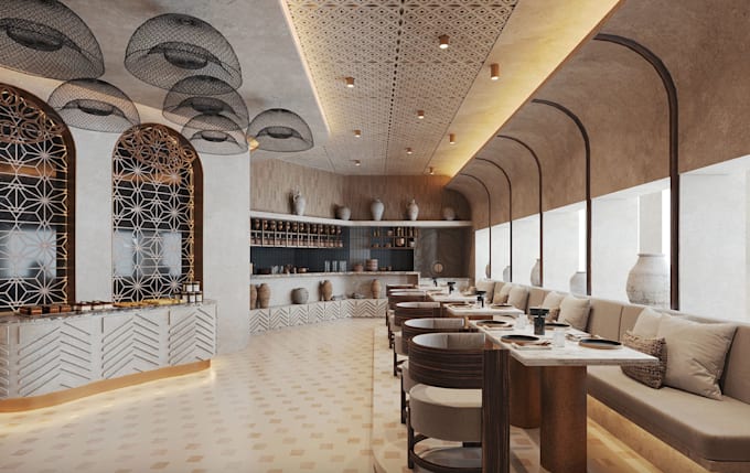 aesthetic 3d interior,commercial house,restaurant design,3drealistic render,cafe