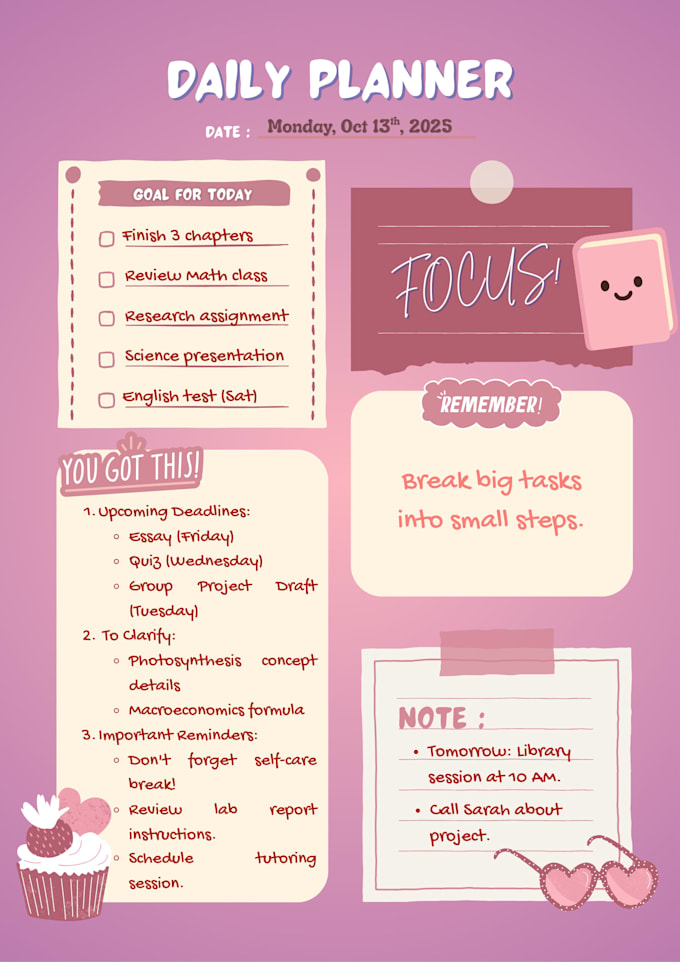 create aesthetic canva planners and study notes for students