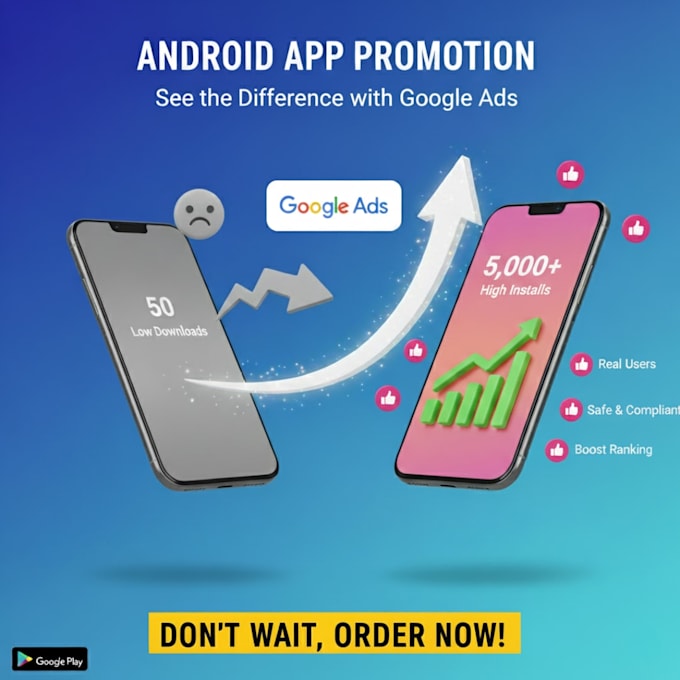 do professional android app promotion for real app installs via google ad