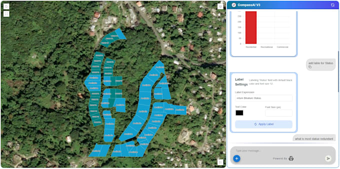 create an ai gis chatbot that analyzes geospatial data and maps