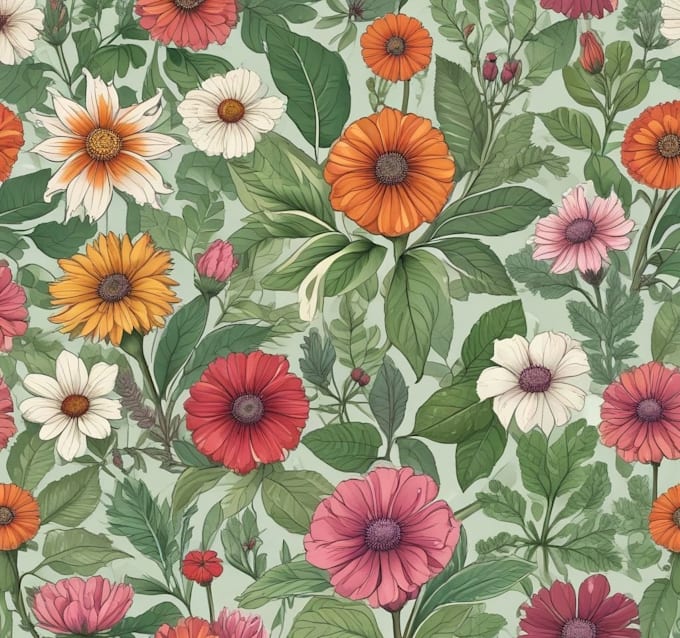 draw flowers illustrations in watercolour style
