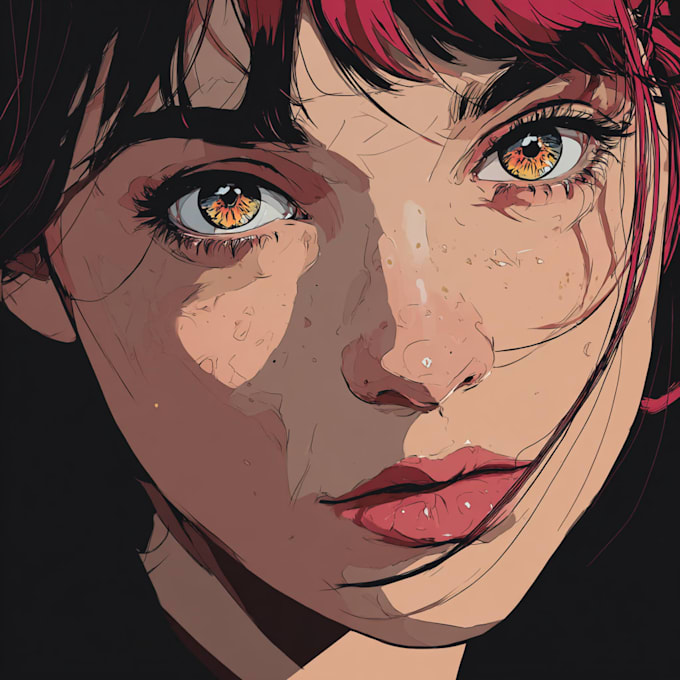 create realistic digital portrait illustration