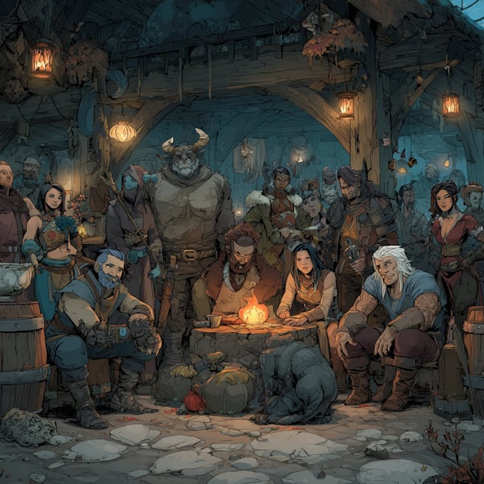 create a dnd character and dnd party character