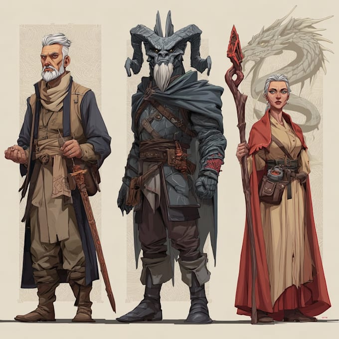 Draw your dnd character art or dnd commission illustration by ...