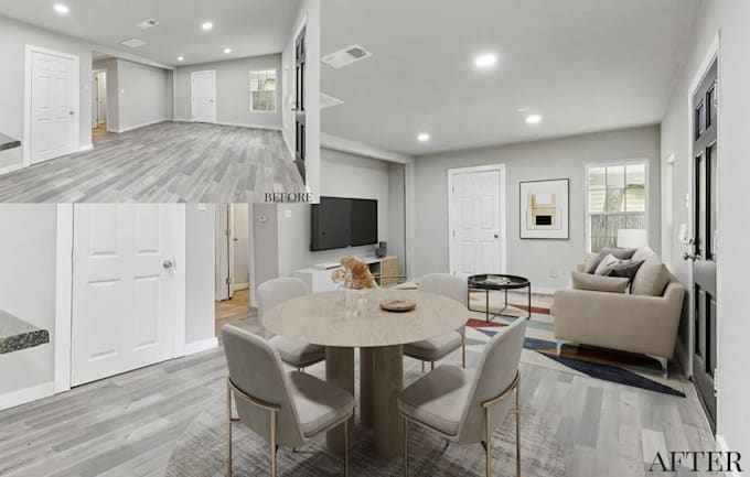 do professional virtual staging for real estate photos