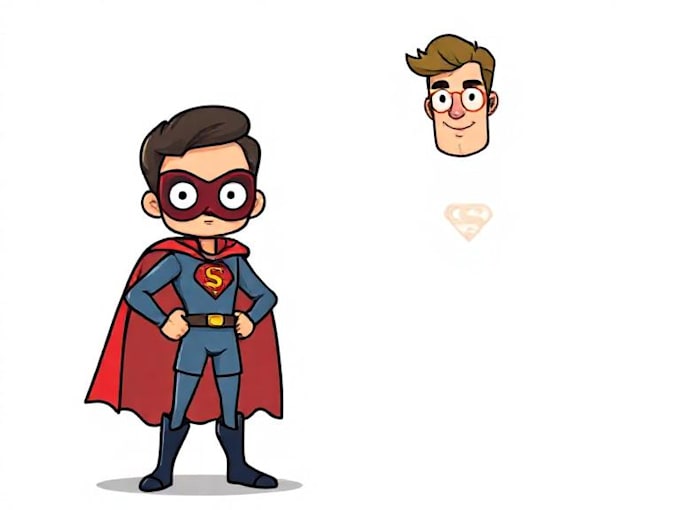 make a cartoon and caricature like super hero