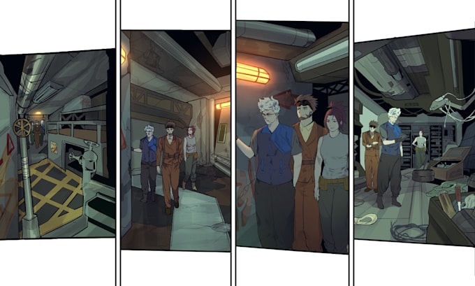 professionally draw webtoon comics for you