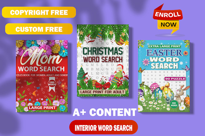 fun KDP word search, sudoku, and activity books for kids and adult