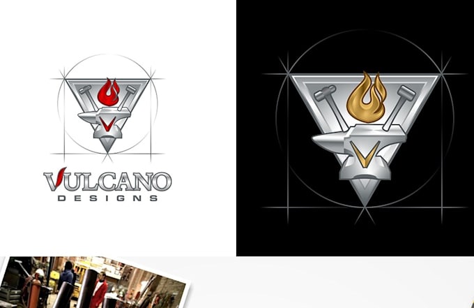 design a professional 3d silver metallic badge logo