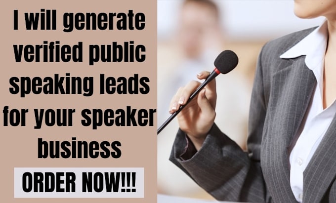 generate verified public speaking leads and booked opportunities for speakers