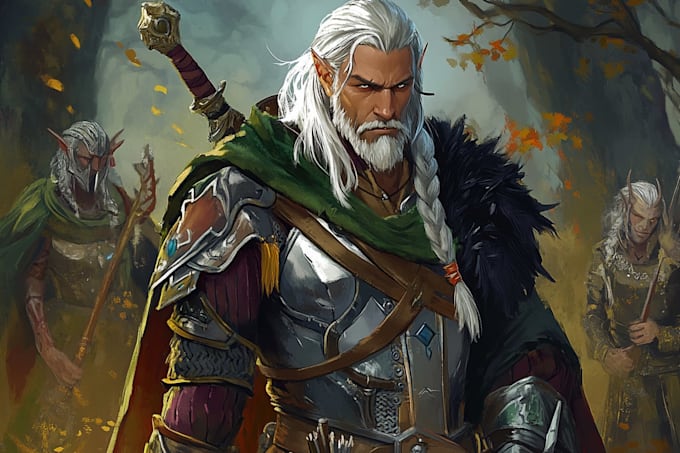 make dnd, fantasy character and dnd character commission art