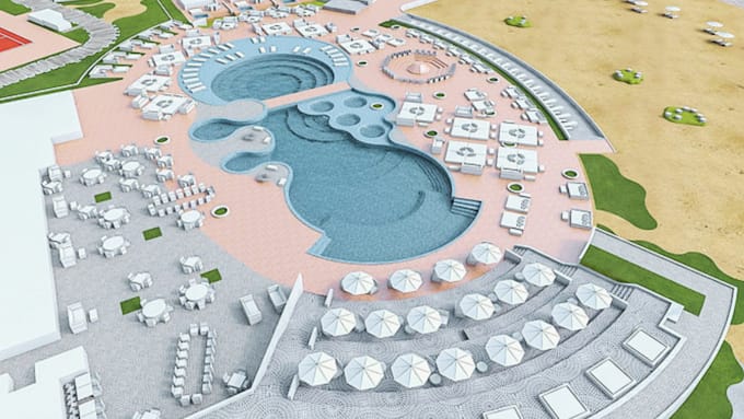 do 3d masterplan design, landscape design for camping resort, cottage, park