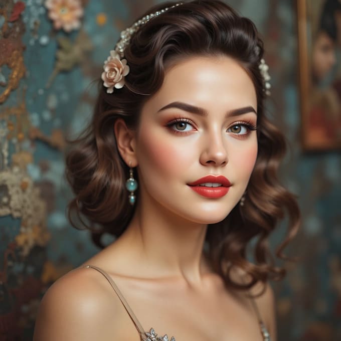 do classic glamour pin up art creation