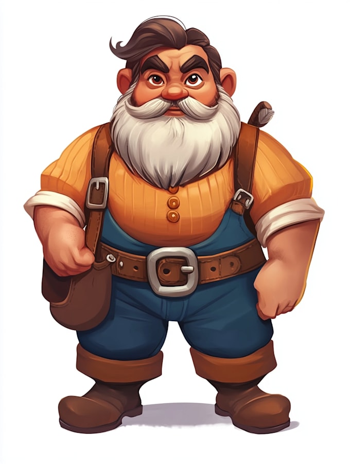 create a 2d character design and concept art for your game
