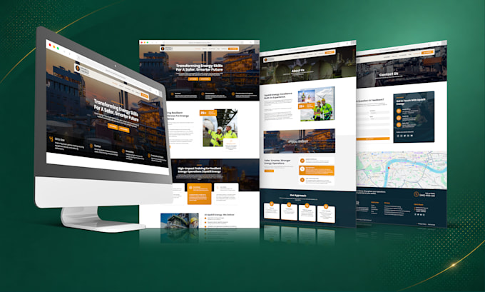 create construction website, real estate website or cleaning website