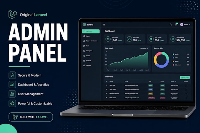 develop a custom PHP laravel web application or saas