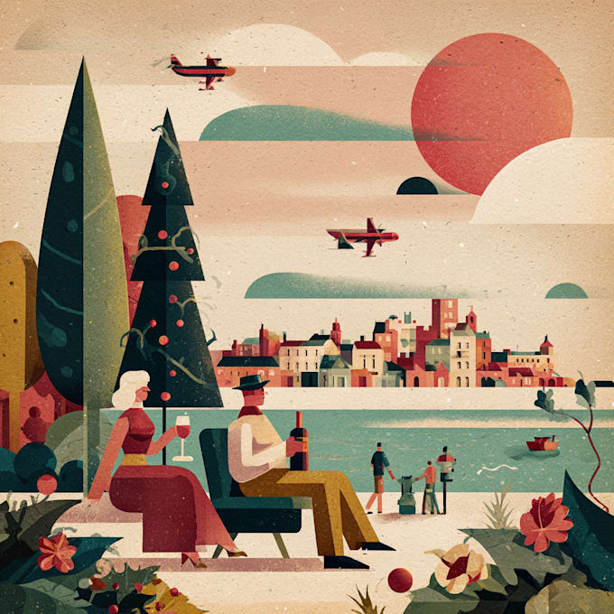 draw christmas and holiday illustrations