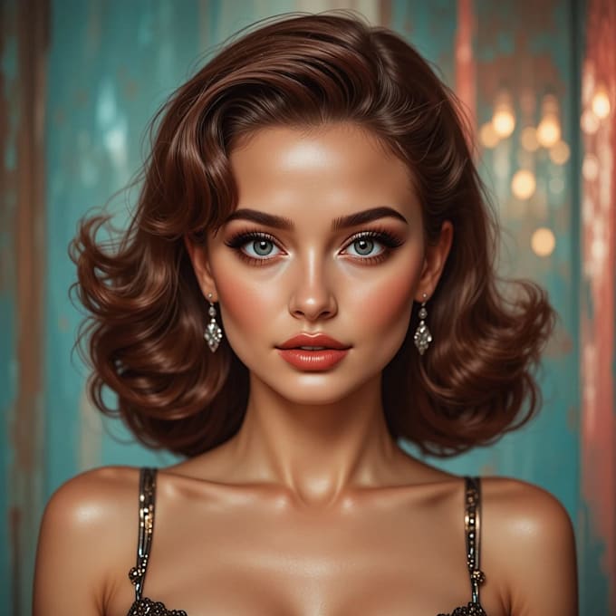 draw retro glamour pin up creations