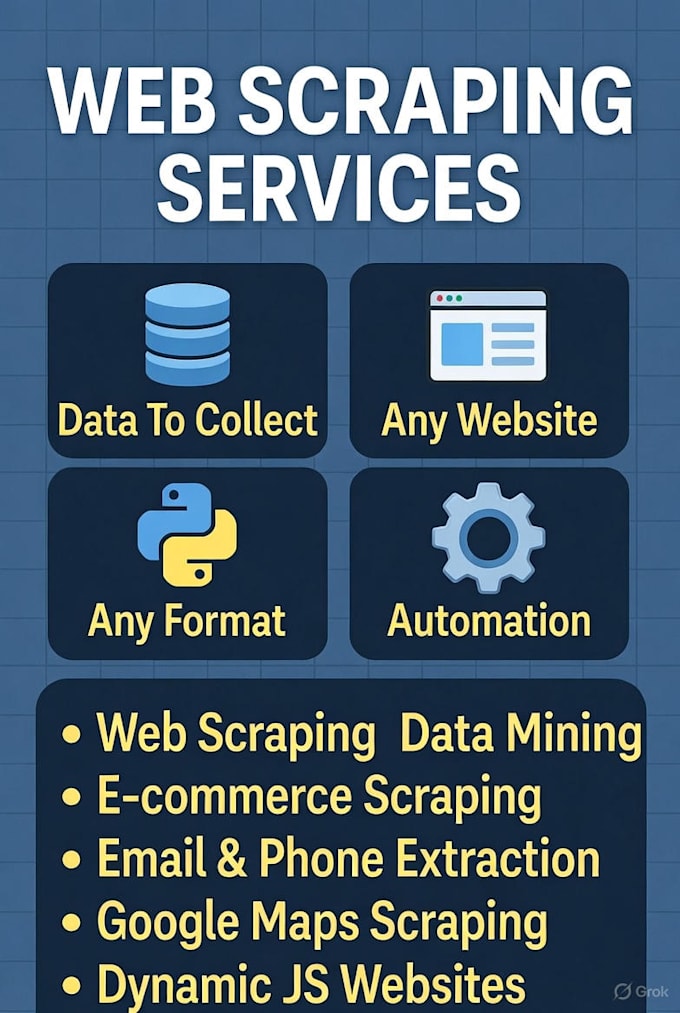 do web scraping, data scraping, data mining, automation and python scripts