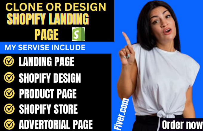 clone or design shopify landing page with pagefly, replo, gempages