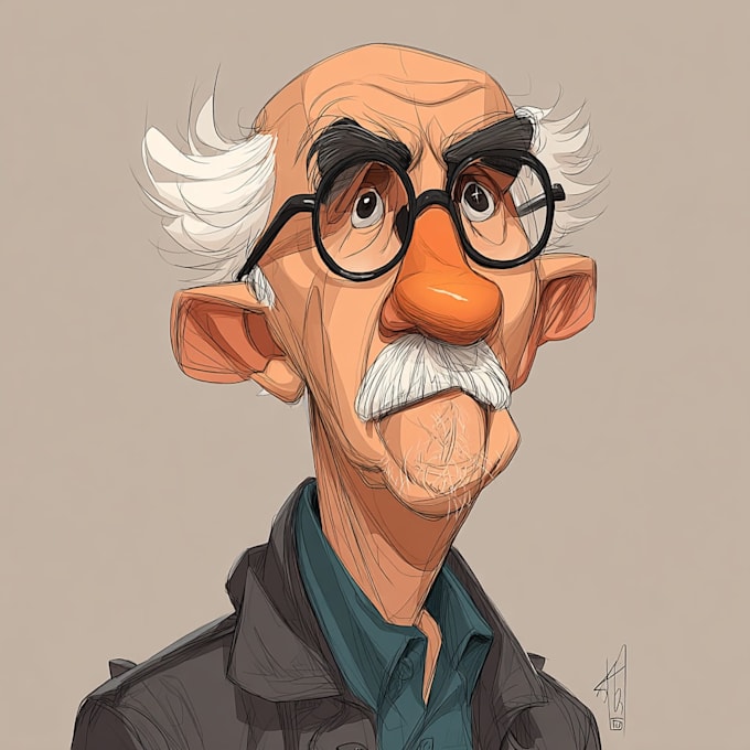 draw artistic cartoon caricatures