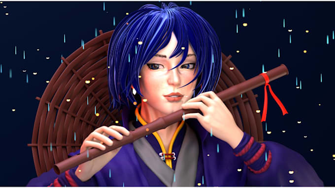 create a stylized 3d character model