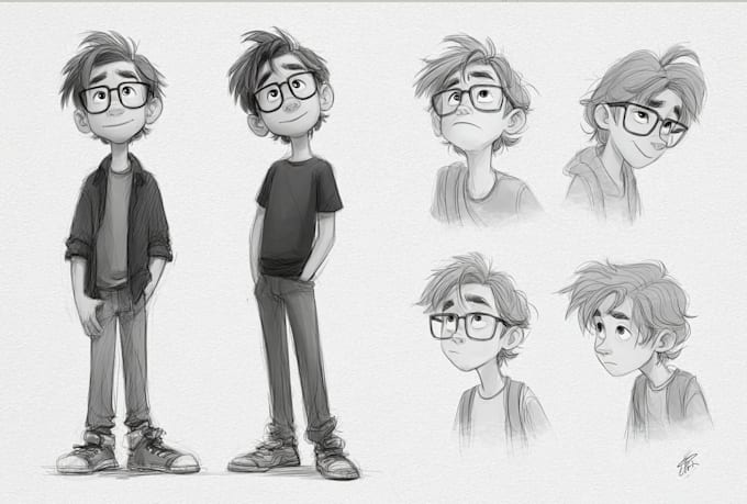 draw character design in sketch