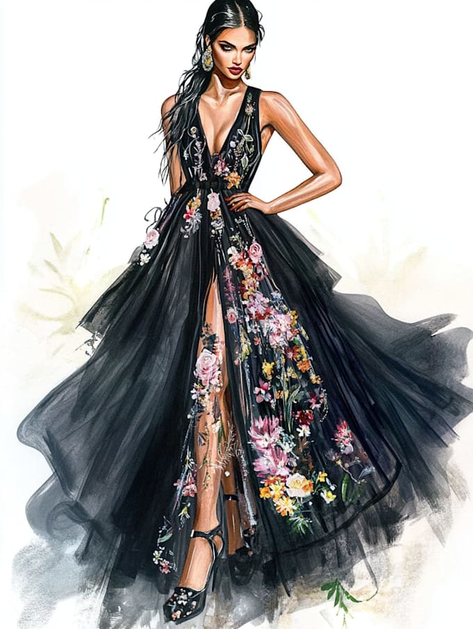 draw fashion illustration  fashion design illustration