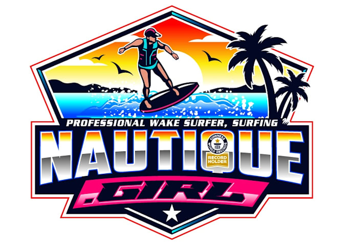 design awesome surfing logo