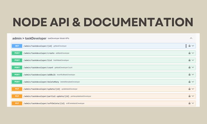 develop backend API web app in node js, angular, react