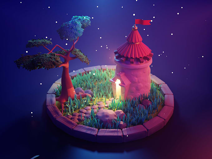 create premium stylized 3d models, props, characters or dioramas