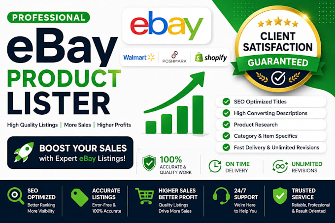 be your professional ebay product lister, SEO optimizer, store manager
