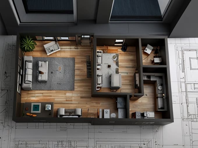 Ontwerp een interieurboek vloerplan architectuur lay-out magazine 3d ...