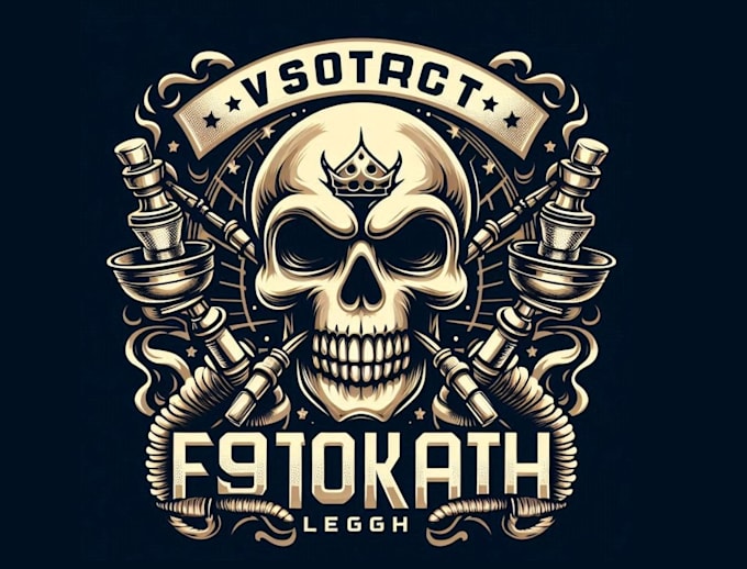 create professional skull hookah logo