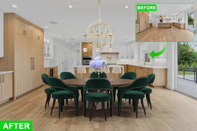 add the furniture for your empty room with virtual staging