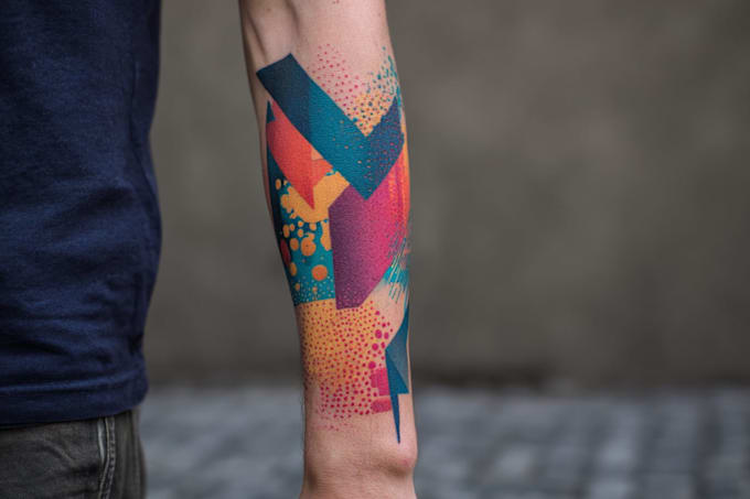 custom an abstract black tattoo design