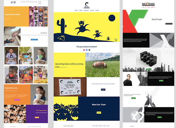 design or update a wordpress web page