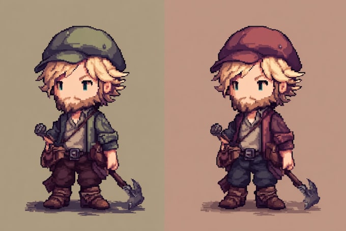 make a pixel art avatar and portrait