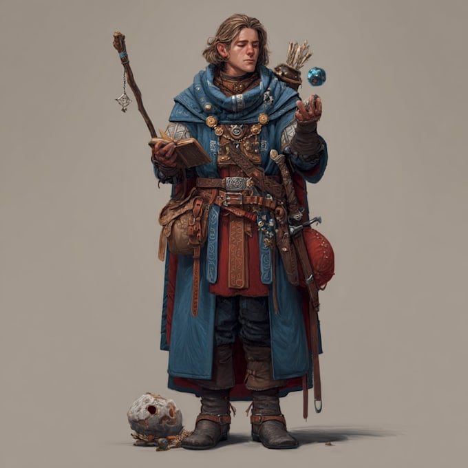fantasy character and dnd character illustration