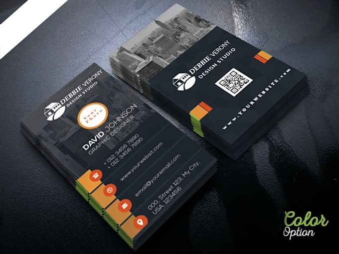 design business card with two concepts for your business
