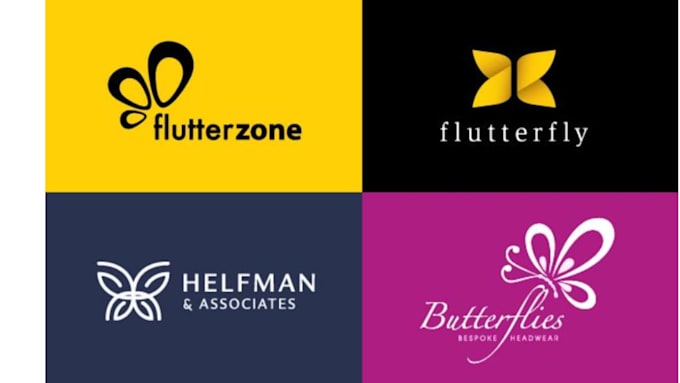 do a awesome butterfly logo with free source file