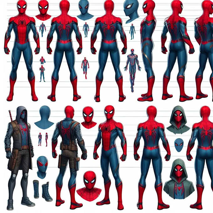 design your own spiderman or spider sona suit or 3d models